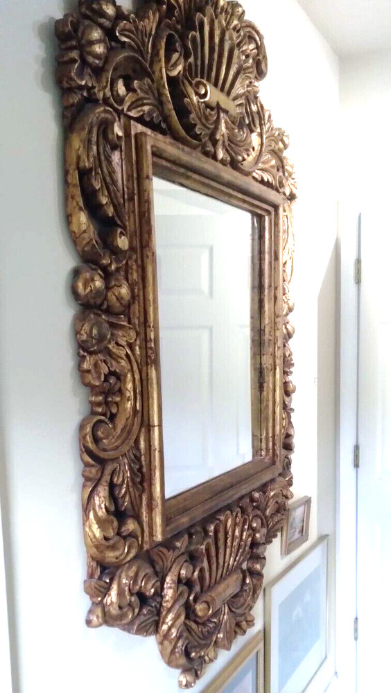 65x39"IN Beautiful Antique Gold Leaf Mirror