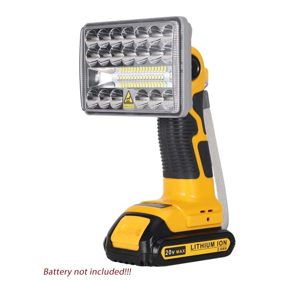 2000LM LED Work Light Suitable For DeWalt 20 VOLT MAX XR DCB205 Li-Ion Battery