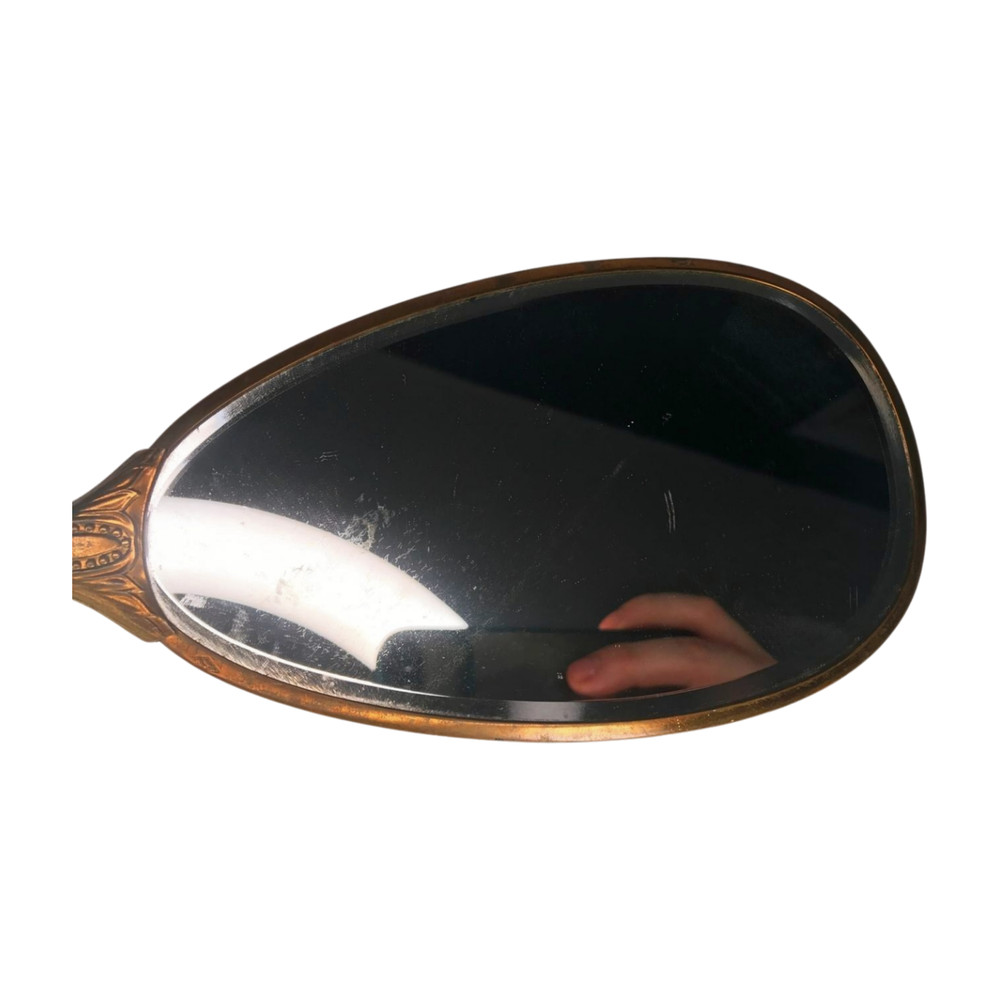 Old Floral Hand Mirror