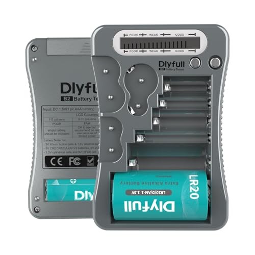 Universal Battery Tester with LCD Display, Multi Purpose Small Battery