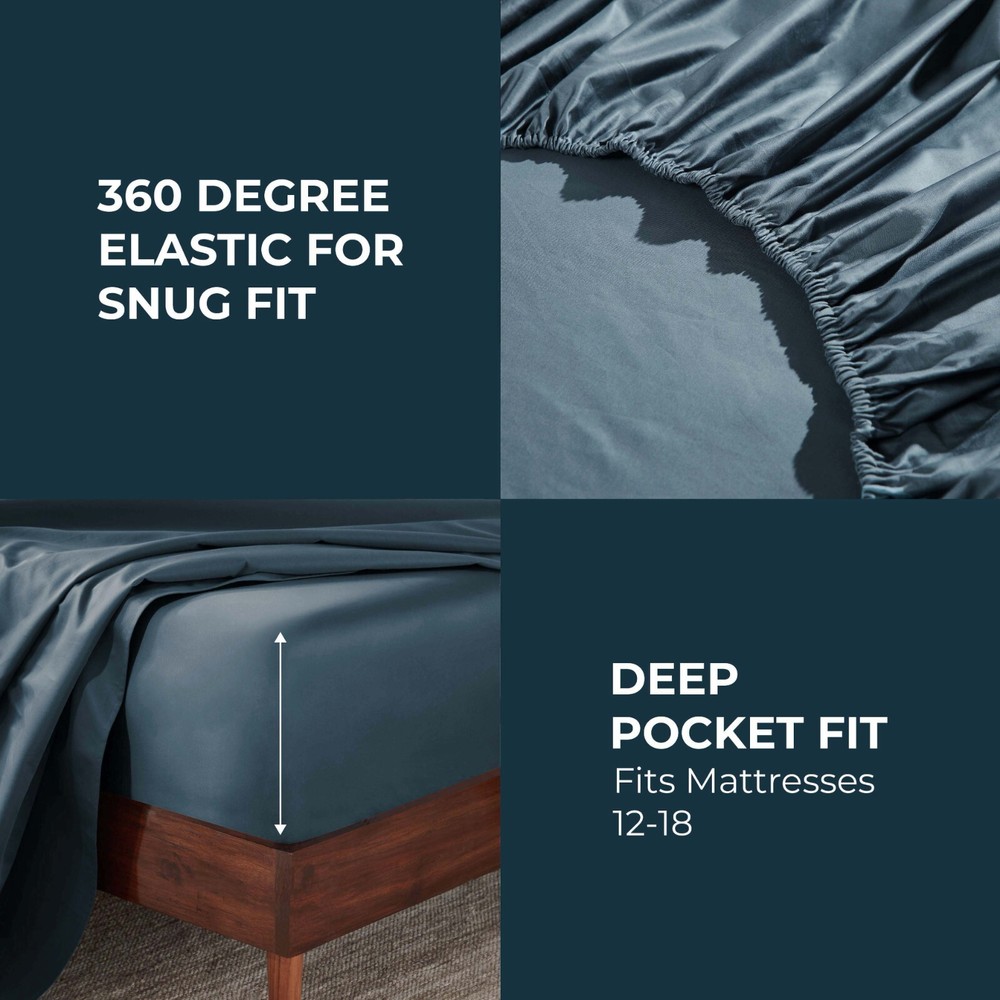 100% Egyptian Cotton 850 Thread Count Solid Bed Sheet Set