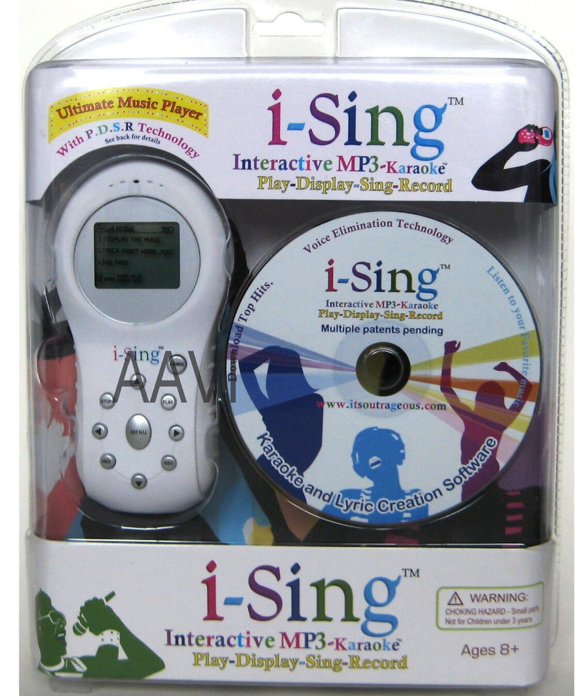 i-Sing White Interactive MP3 Karaoke Display Sing Record Ultimate Music Player
