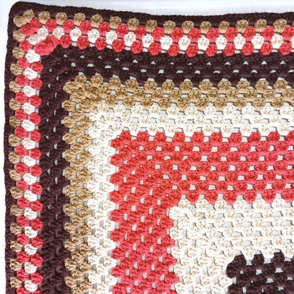 Handmade Crochet Blanket 35” x 35”