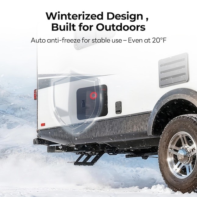 FOGATTI 2.9GPM 55000BTU RV Tankless Water Heater Propane w/15"x18" Black Door