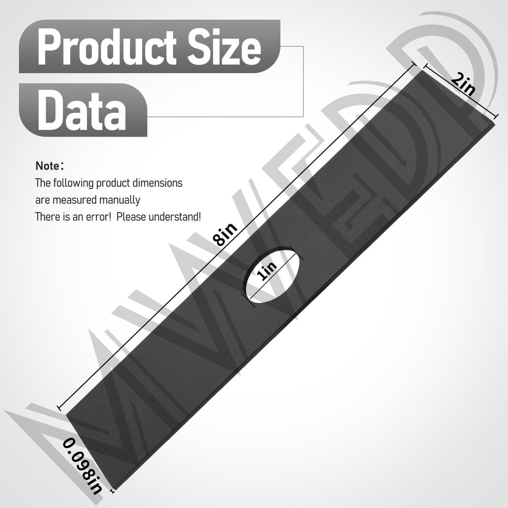 3-Pack 8" X 2" Multi-Head Edger Blade AEB0800 Compatible with EGO 56V Edger Mode