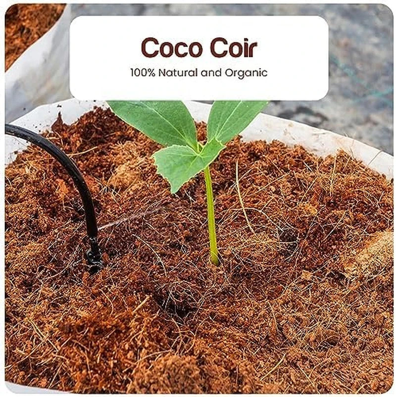 Premium Coconut Coir Bricks | 5 Bricks / 650 Grams Each / 1.5 Pounds Each | Low