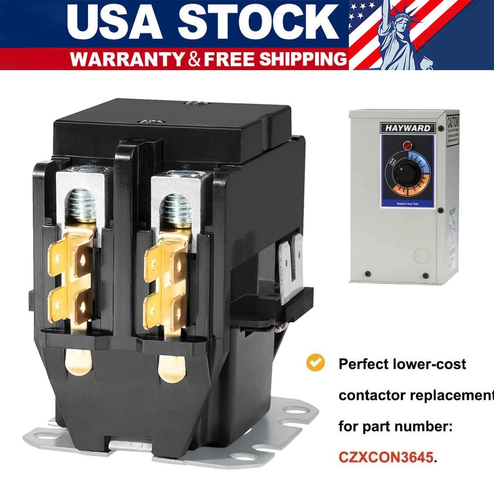 Contactor 2 Pole 220V for Hayward Comfortzone H-Series C-SPA XI CZXCON3645