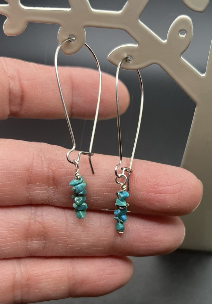 Turquoise Genuine/Authentic Stone Handmade Earrings