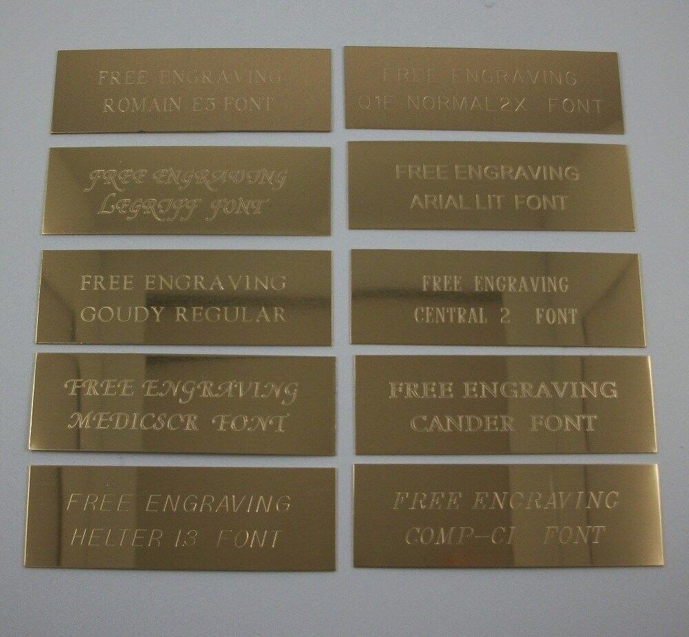 Custom Engraved 1" x  4"  Brass Plate
