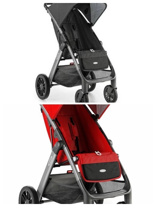 OXO Tot Cubby Plus Stroller, Charcoal / Red