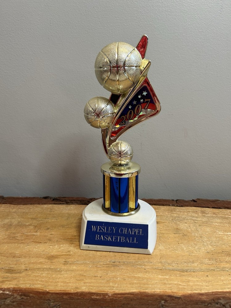 Basketball Trophy,Gold  Tone,Plastic.