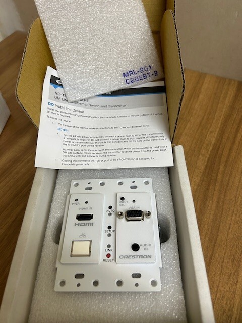Crestron HD-TX-201-C-2G-E-W-T transmitter plate