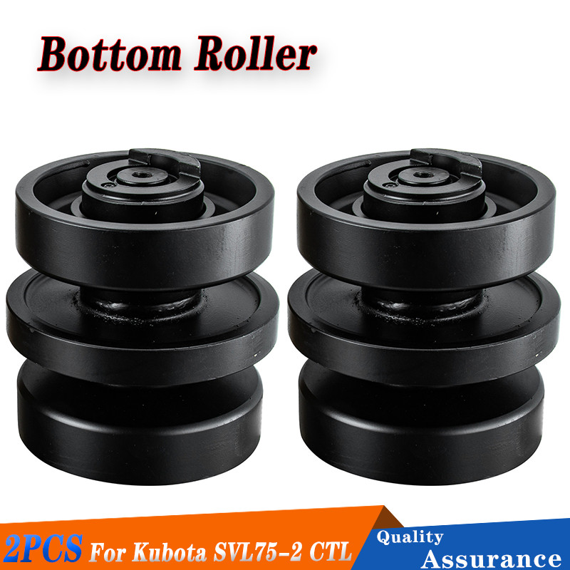 2PCS Track Roller Bottom Roller Fit For Kubota SVL75-2 CTL Undercarriage