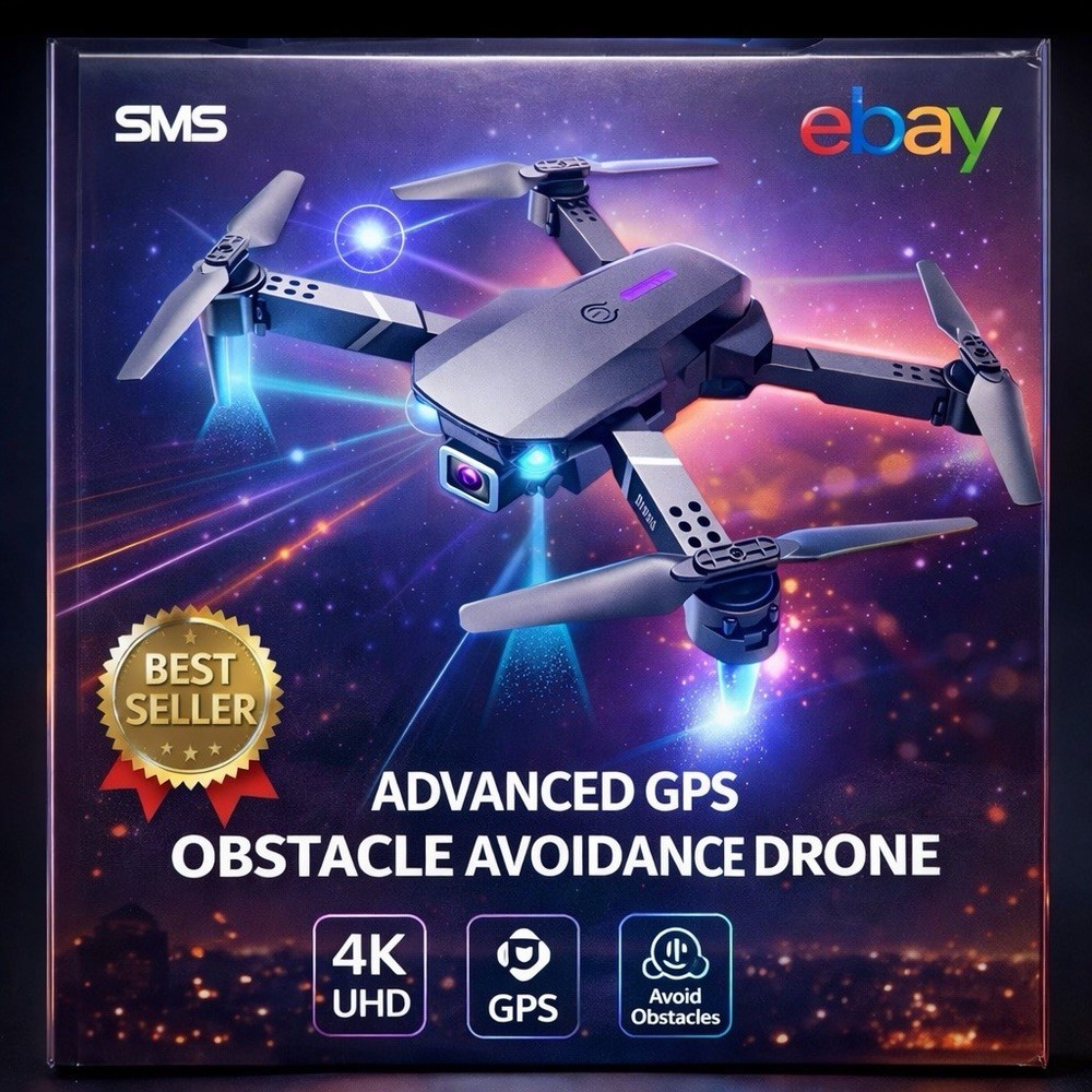 Myshle SMS Drone Avoid Obstacles Foldable Drones with 4K HD Camera NEW IN BOX!!