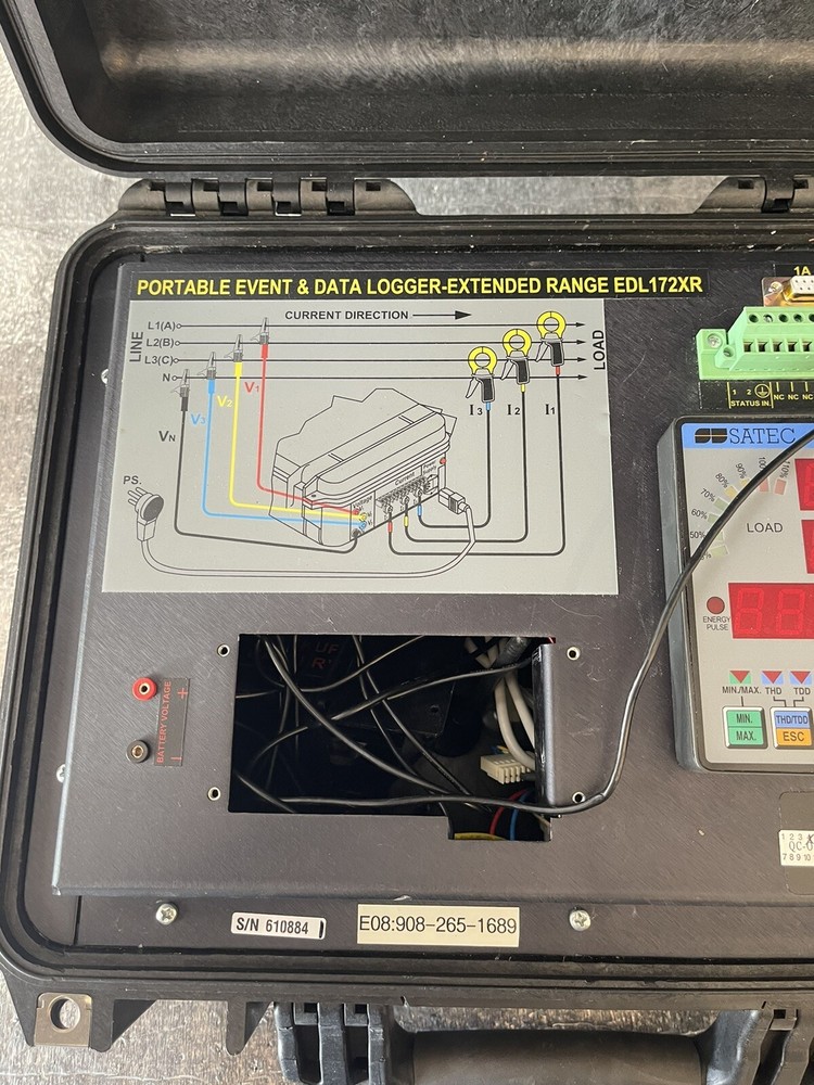 SATEC EDL172XR EXTENDED RANGE PORTABLE EVENT AND DATA LOGGER