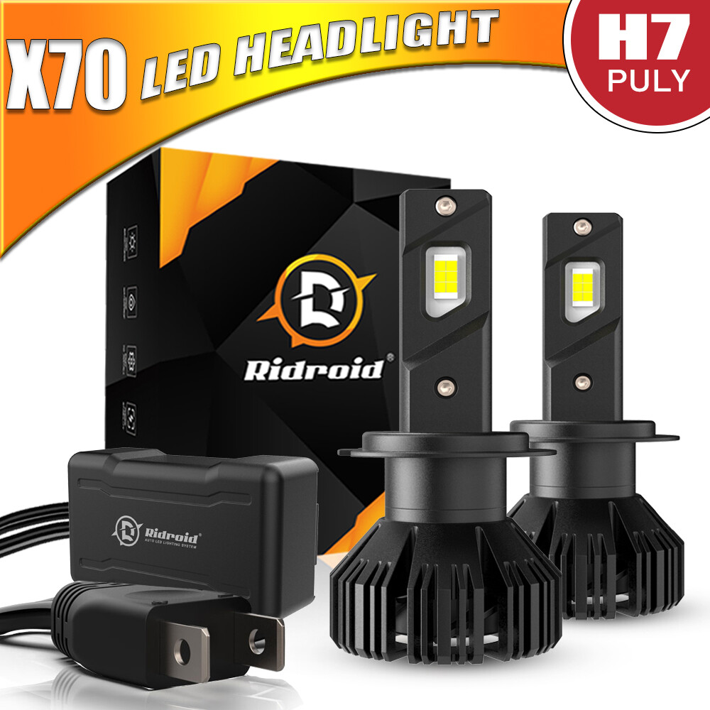 2x H7 LED Headlight Bulbs Conversion Kit High Low Beam Super Bright 6500K White