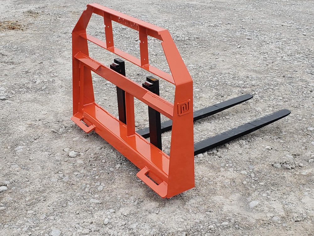 48" Root Grapple and 42" Long Pallet Forks Quick Attach Attachment Combo Package