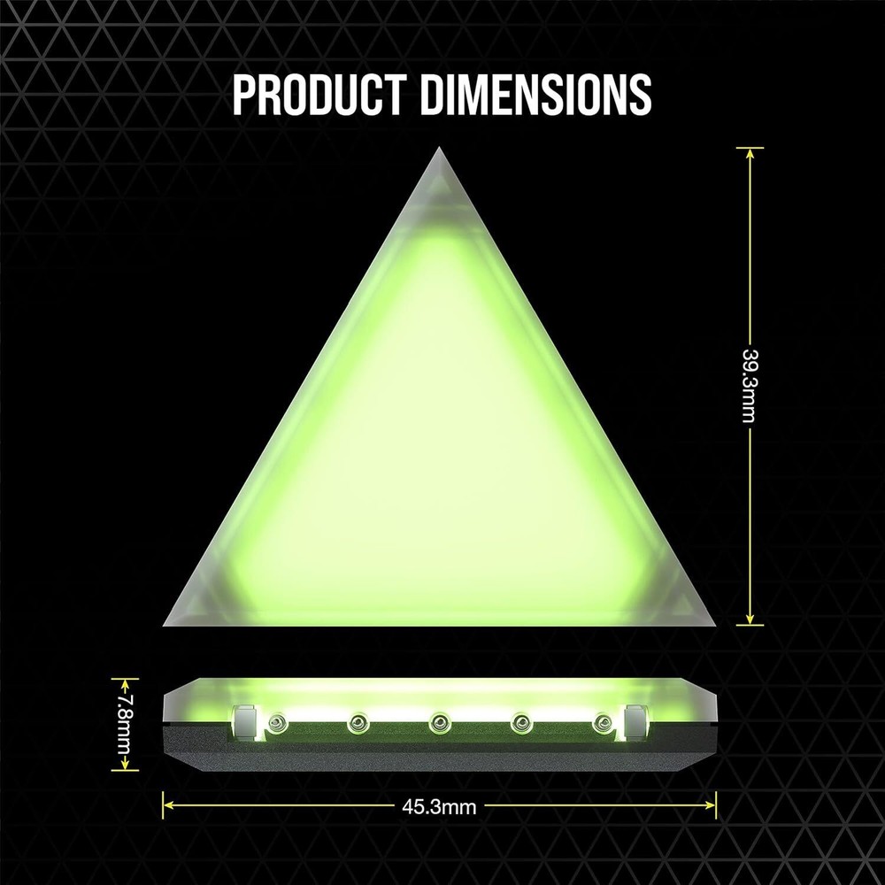 Corsair iCUE LC100 Case Accent Lighting Panels - Mini Triangle - 9X Tile