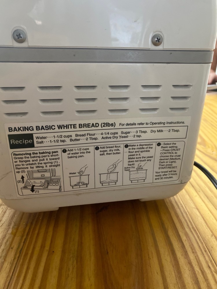 Zojirushi bread maker
