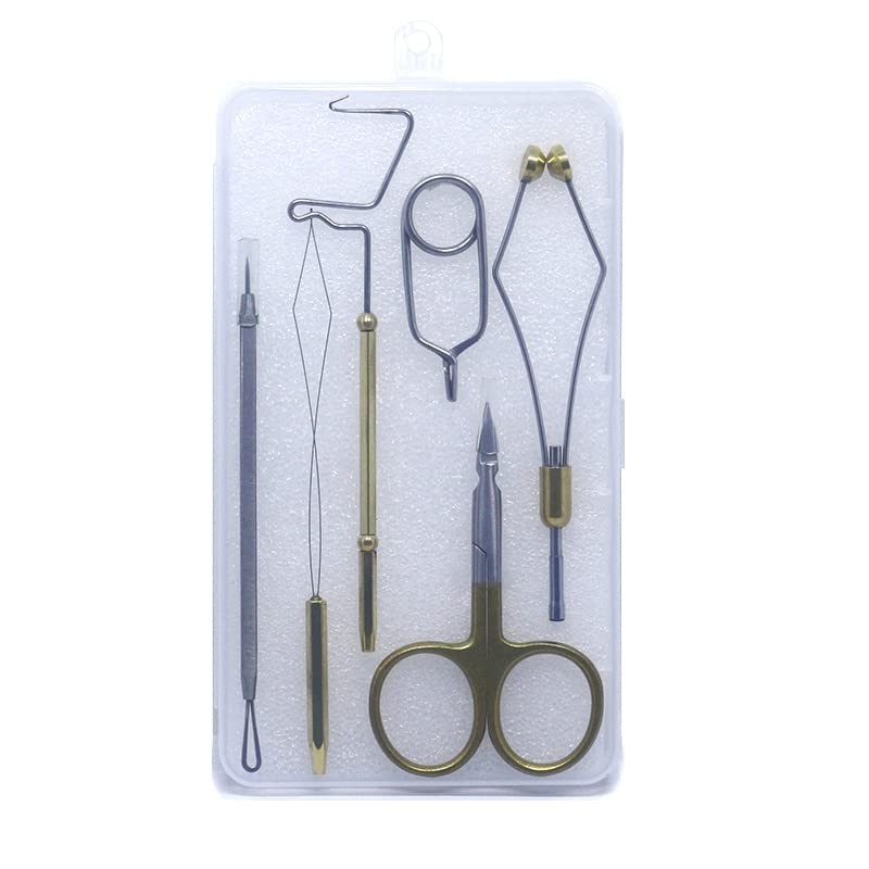 Fly Tying Tools 6PCS Combo Fly Tying Kit Fly Tying Set Fly Tying Tools Set- A