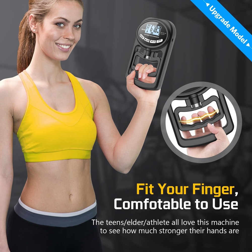 Hand Dynamometer Grip Strength Trainer Electronic Hand Grip Strength Tester ...