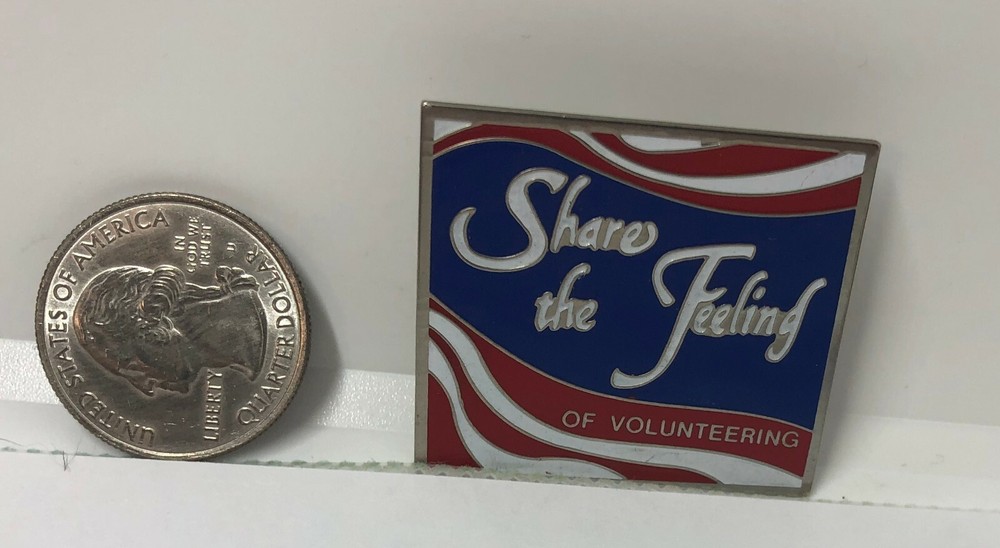 Share The Feeling Of Volunteering Pin