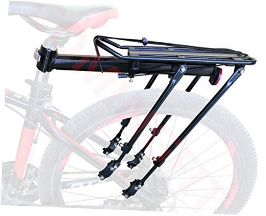 180lbs Capacity Solid Bearings Universal Adjustable Bicycle Luggage Cargo Rack