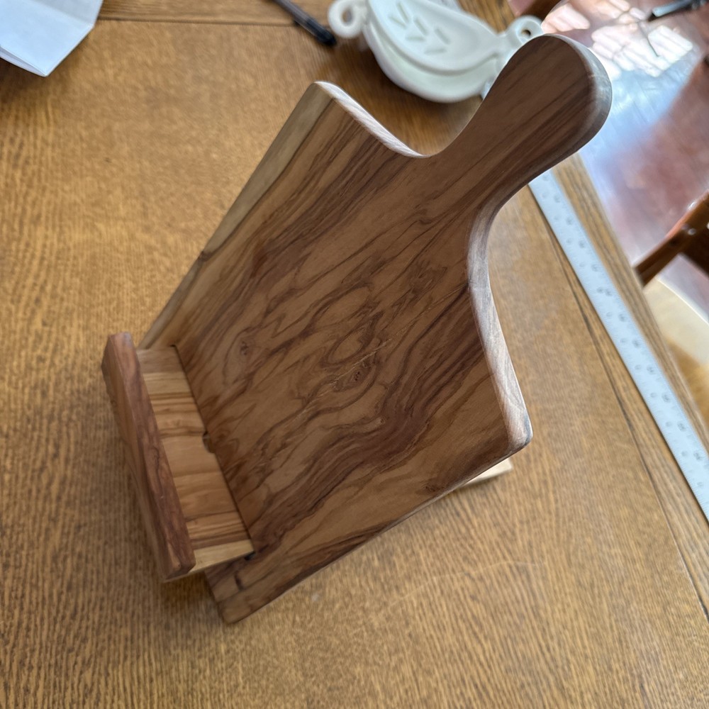 Olive Wood Cook Book Holder