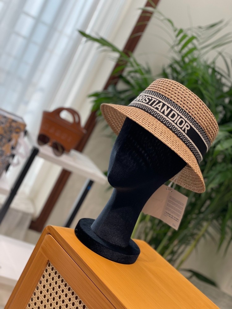 Letter logo woven fabric sun hat