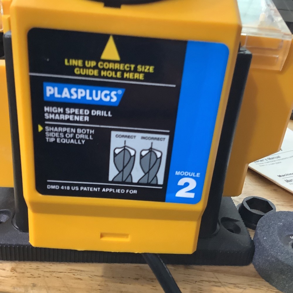 Plasplugs Compact Sharpener Unit - Drill Sharpener With Manual