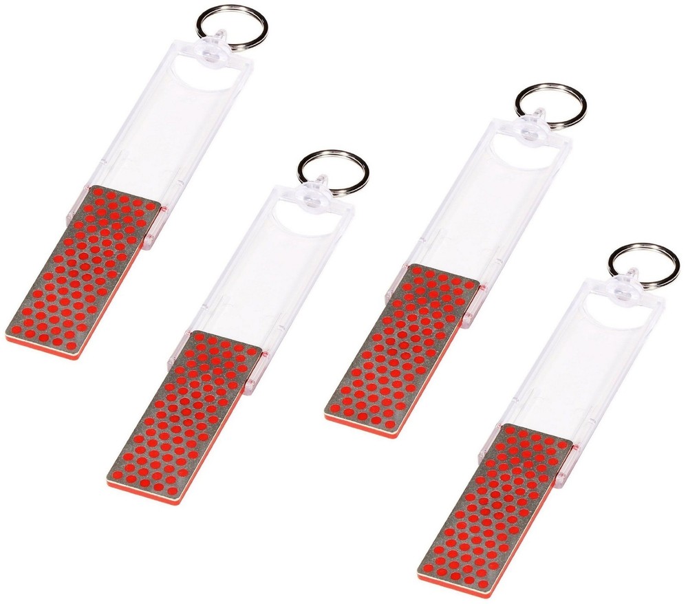 4 PACK DMT Mini-Sharp Keychain Sized Diamond Knife Sharpener Fine Grit 5 ⅝"