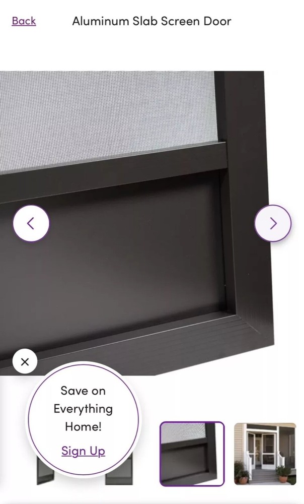 SCREEN DOOR WITH FRAME AND HINGES