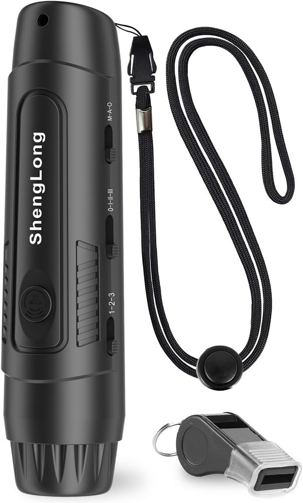 Electronic Whistle with 3 Tones & 3 High Volume Settings - Battery Powered Emerg