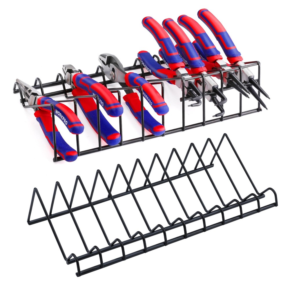 WORKPRO 2Pack Plier Organizer Rack Tool Box Storage Organization Holder 20 Slots