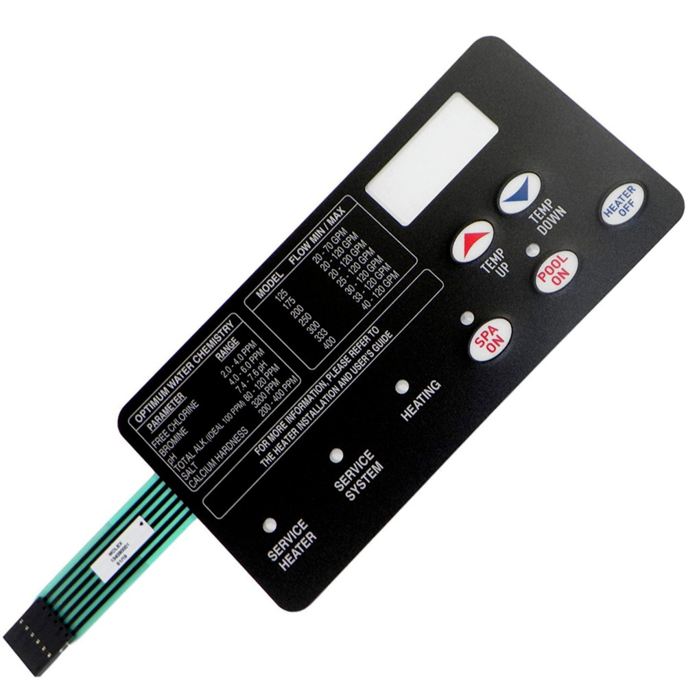 Pentair 472610Z Switch Membrane Pad for MasterTemp Heater 250 300 350 400 Pool