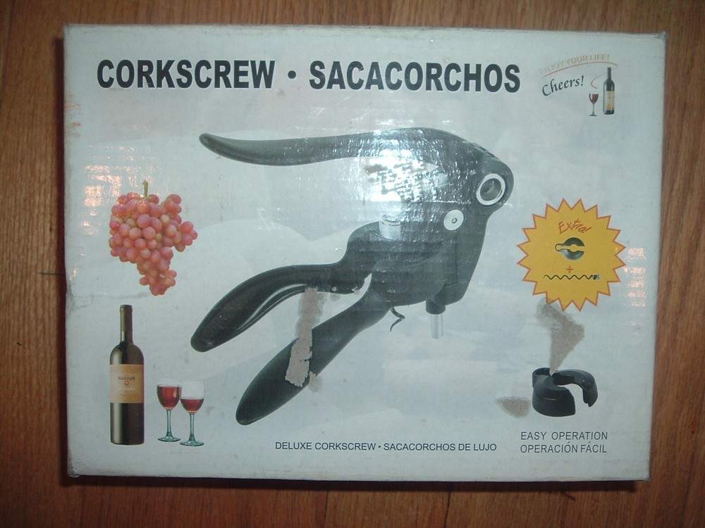DELUXE PROFESSIONAL CORKSCREW - SACACORCHOS - EASY OPERATION