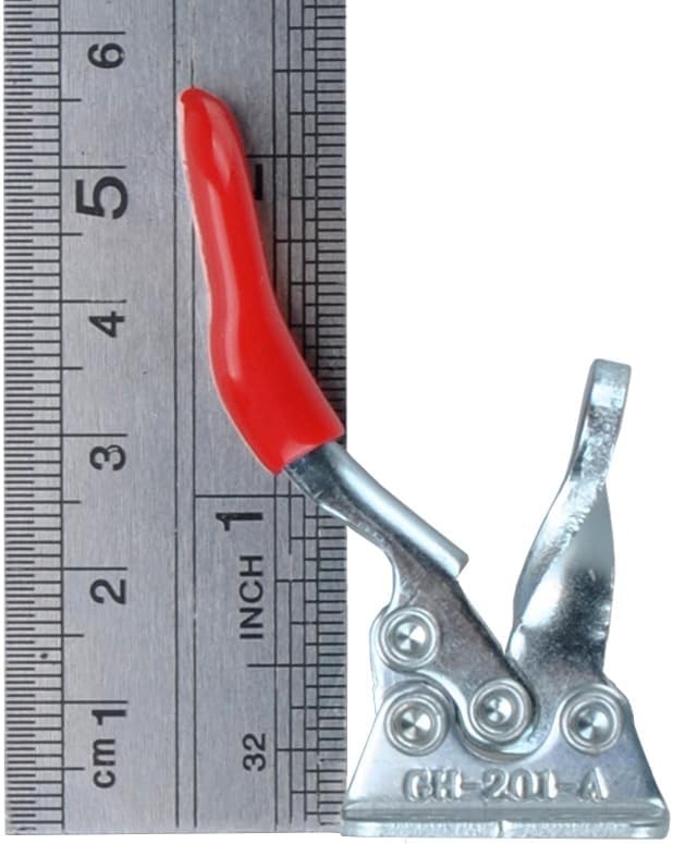 E-TING New 4PCS Hand Tool Toggle Clamp 201A Antislip Red Small,