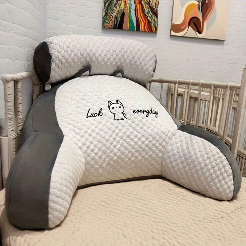 1Pc Adjustable Reading Pillow - Ergonomic Back Support Cushion for Bed/Sofa/Floo