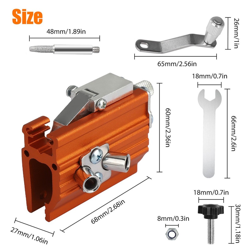Chainsaw Chain Sharpening Jig Portable Hand Crank Sharpener Tool Set NEW