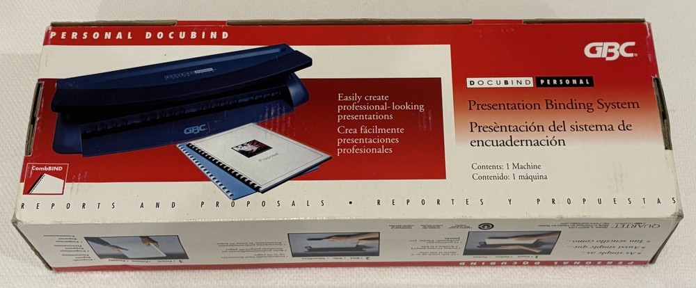 GBC - Docubind Personal Presentation Binding System w/Original Box & Packaging