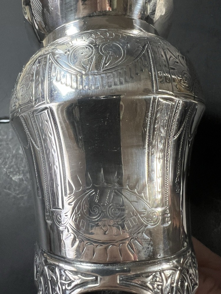 Empire Style 19th C Webster Co. Silverplate Covered Sugar and Creamer