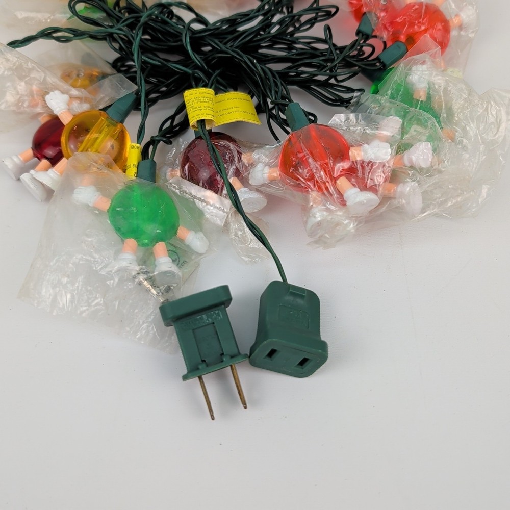VTG M&M's STRING LIGHTS "Happy" 20 Light Set - 19 Foot String WORKING