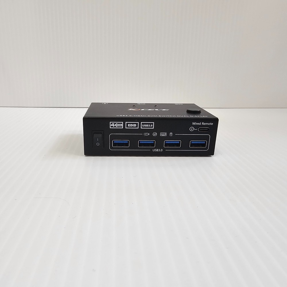 Kceve USB 3.0 HDMI KVM Switch Dual Display - KC-KVM202AS