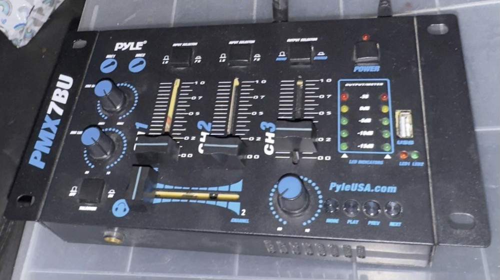 Pyle PMX7BU 3-Channel Wireless Bluetooth Mixer