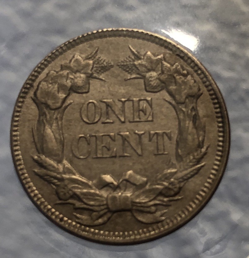 1857 Flying Eagle Cent Strong Strike Full Bold Tail Uncirculated