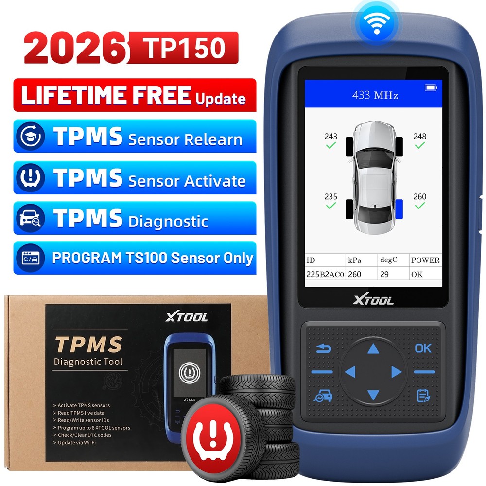 XTOOL TP150 TPMS Programmer Tire Pressure Sensor Relearn Reset Activate Tool