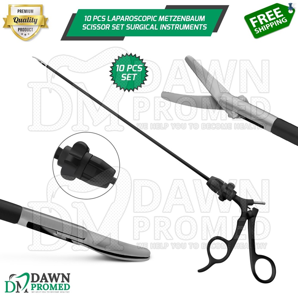 10 Pcs Laparoscopic Metzenbaum Scissor Laparoscopy Forceps Surgical Instruments