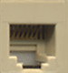 RJ11/12 Coupler Keystone Beige