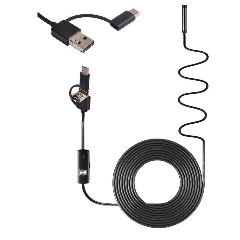 Type-c/Micro USB Endoscope Borescope Waterproof Camera For Mac Android Windows