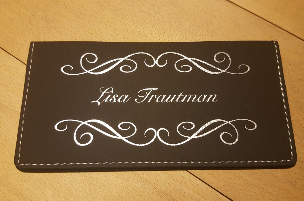 personalized check book covers Monogrammed bank wallet checkbook Leather